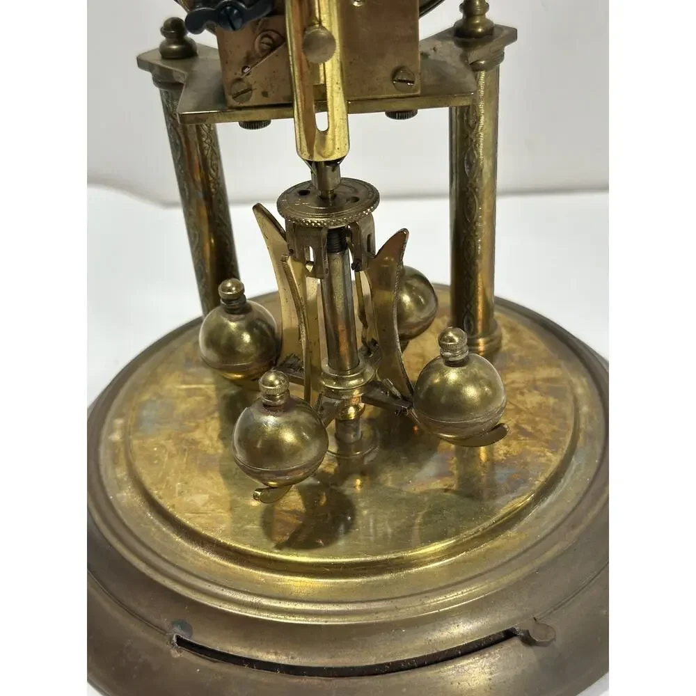 Antique‎ Clock Germany NO(0) Jewels unadjusted Torsion Dome For Parts or Repair